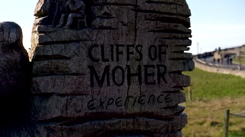 Ireland. Cliffs of Moher. 11-24-2025. Written on stone cliffs of moher. Stock Footage 329776566