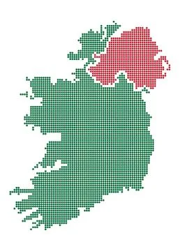 Ireland Dot Map Stock Illustration