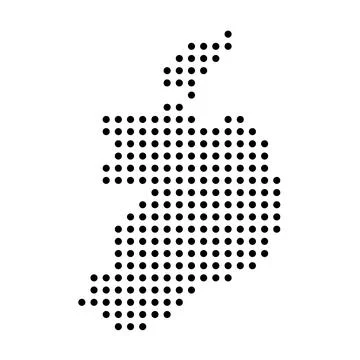 Ireland dotted vector map Stock Illustration