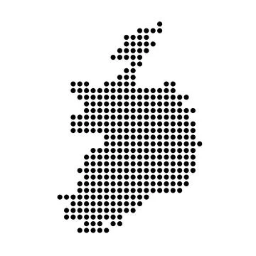 Ireland dotted vector map Stock Illustration