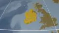 Ireland extruded. Bumps. Graticule. 4k or 4k+ Resolution