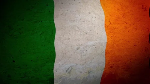 Ireland Flag Background Stock Footage 40413774