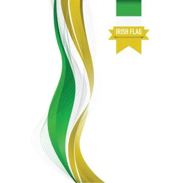 Ireland flag background Stock Illustration
