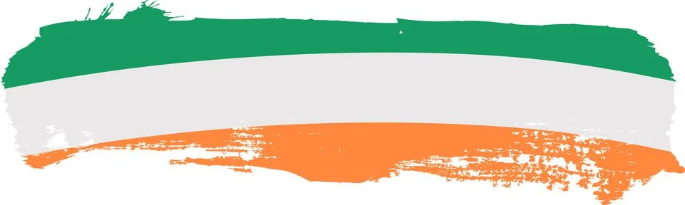 Ireland flag brush element, vector illustration isolated on a white Stock-Illustration