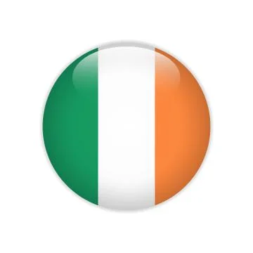 Ireland flag on button Illustrazione stock