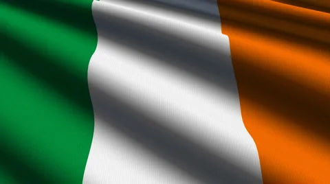 Ireland flag close-up Stock Footage 882867