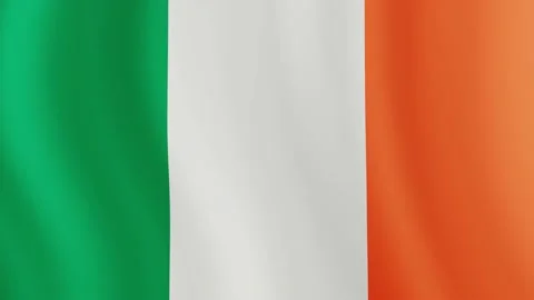 Ireland flag closeup Stock Footage 143514298