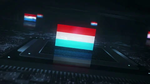Ireland flag on computer cpu Stock Footage 336482956