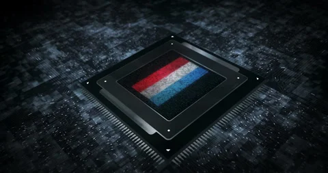 Ireland flag on computer cpu Stock Footage 336483032
