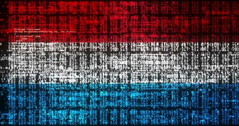 Ireland flag digital code Stock Footage 336482595
