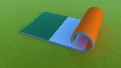 Ireland Flag Stock-Footage 257250144