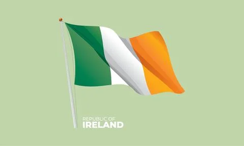Ireland flag Illustrazione stock
