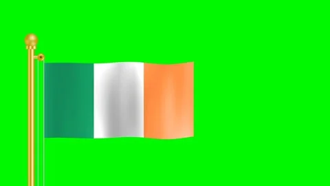 Ireland flag illustration Stock Footage 197559640