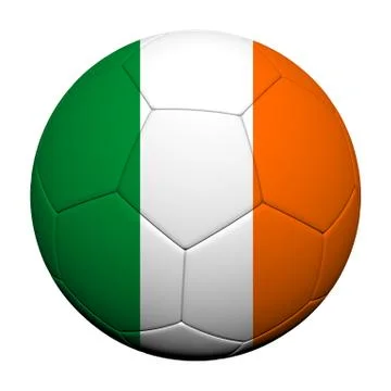 Ireland flag pattern 3d rendering of a soccer ball イラスト素材