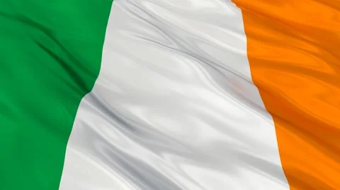 Ireland flag Seamless Stock Footage 48643553