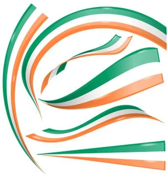Ireland flag set Stock-Illustration