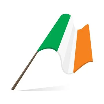 Ireland flag simple, vector illustration Stock Illustration