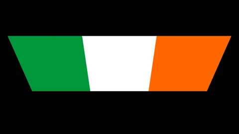 Ireland flag turning vertically Stock Footage 88551822