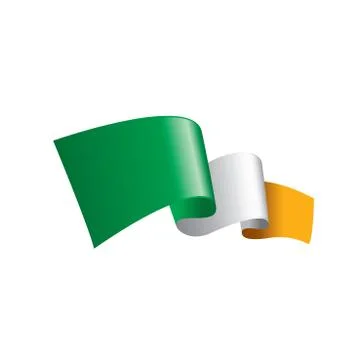 Ireland flag, vector illustration Stock Illustration