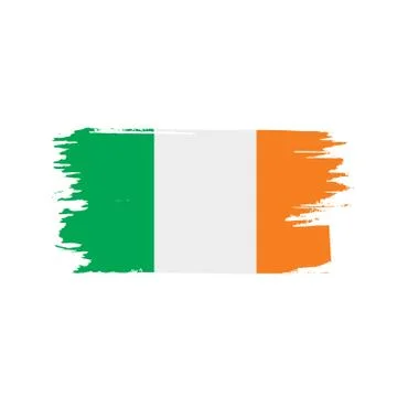 Ireland flag, vector illustration Stock Illustration