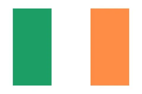 Ireland flag vector illustration isolated on white background Stock-Illustration