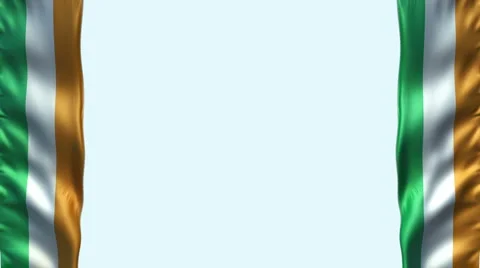 Ireland flag waving loop + alpha Stock-Footage 5630013