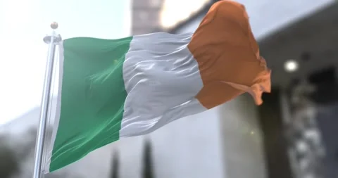Ireland-flag-waving-seamless-loop-4k-60fps Stock Footage 330805464