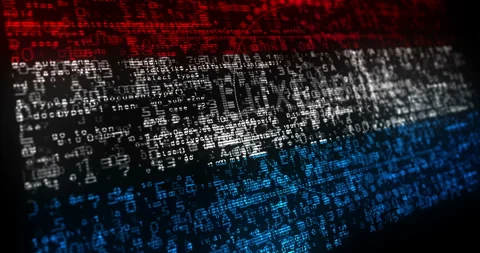 Ireland flag waving with security code Stock Footage 336482699