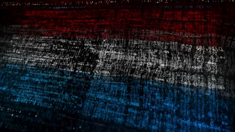 Ireland flag waving with security code Stock Footage 336482740