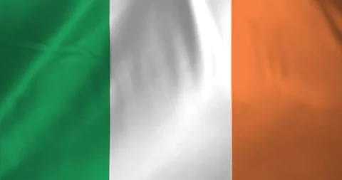 Ireland flag waving with the wind background loop video animation Видео 327172134