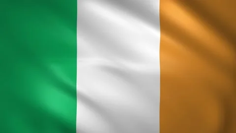 Ireland flag waving in the wind Video stock 130496186