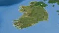 Ireland, glide over the map, outlined 4k or 4k+ Resolution