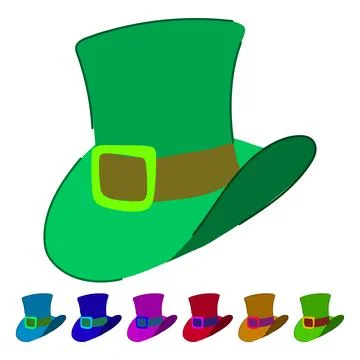 Ireland green hat patrick vector cartoon graphic Stock Illustration