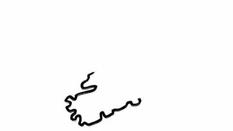Ireland hand drawn scribble map in black color filmed in packed of stop motion Video stock 306501443