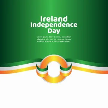 Ireland Independence Day Vector Template Design Illustration Stock Illustration