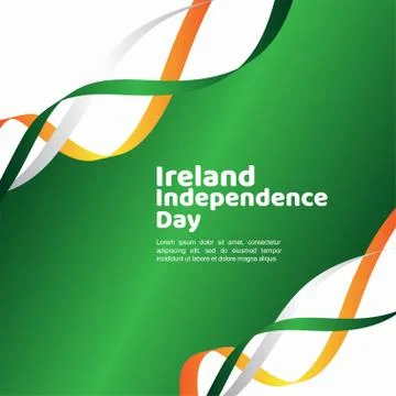 Ireland Independence Day Vector Template Design Illustration Stock Illustration