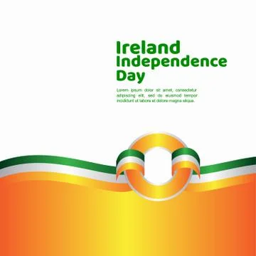Ireland Independence Day Vector Template Design Illustration Stock Illustration