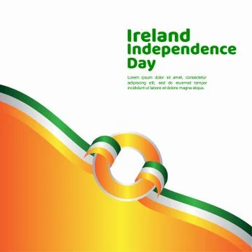 Ireland Independence Day Vector Template Design Illustration Stock Illustration