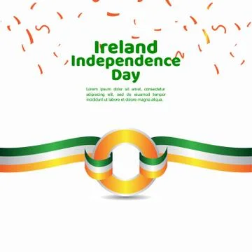 Ireland Independence Day Vector Template Design Illustration Stock Illustration