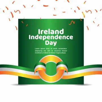 Ireland Independence Day Vector Template Design Illustration Stock Illustration