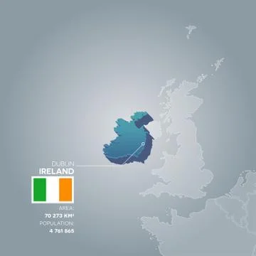 Ireland information map. Stock Illustration