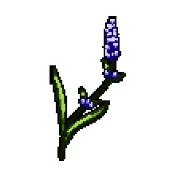 Ireland lavender pixel art vector illustration Stock Illustration