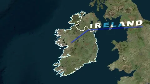 Ireland Map Animation Stock Footage 273308253