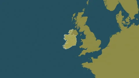 Ireland map - extract. Regions. Pattern. Stock Footage 148447244