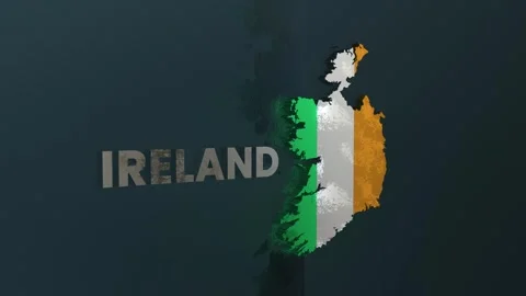 Ireland Map Stock Footage 279747147