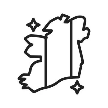 Ireland Map Icon Image. Illustrazione stock