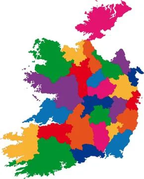 Ireland map Stock Illustration