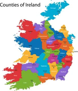 Ireland map Stock Illustration