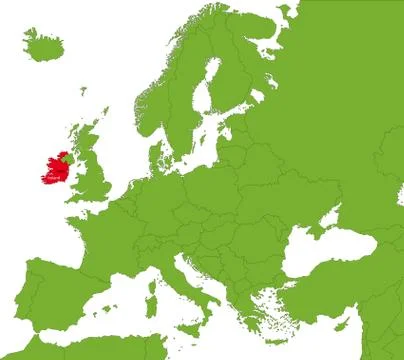 Ireland map Stock Illustration