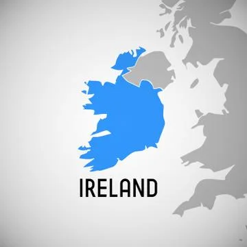Ireland - map Stock Illustration